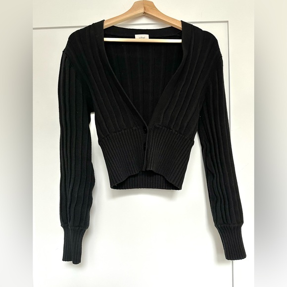 SOLD Wilfred Aritzia Black Plunge Cardigan - Picture 5 of 7